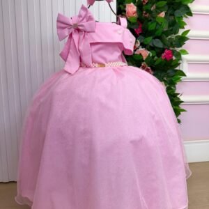 Vestido Banana Club Longo Doce Elegancia Rosa