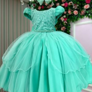 Vestido Bella Child Polly Verde Menta
