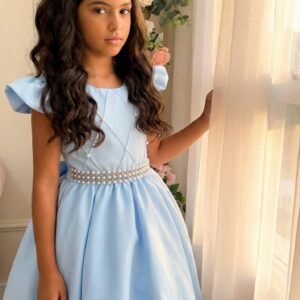 Vestido Ysa Kids Ariane Longo Azul bebê