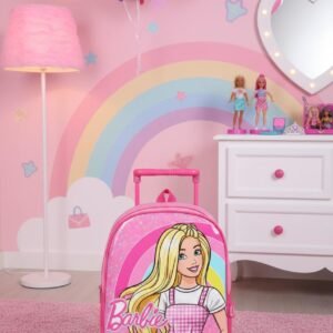 Mochila de Rodinhas Barbie Pink