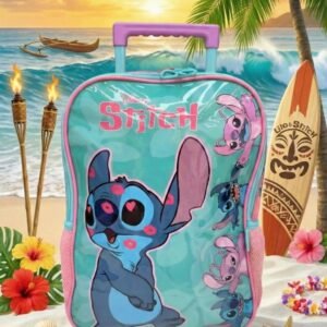 Mochila Rodinha Stitch e Angel