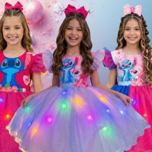 Vestido Ysa Kids Tematicos Lilo Stitch com Led