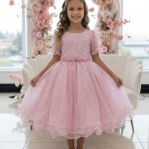 Vestido Bella Child Laize Rosa Bebe