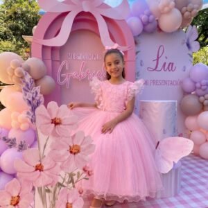 Vestido Menina Bonita Angelie Rosa Bebe