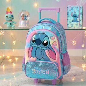 Mochila de Rodinhas Stitch Azul