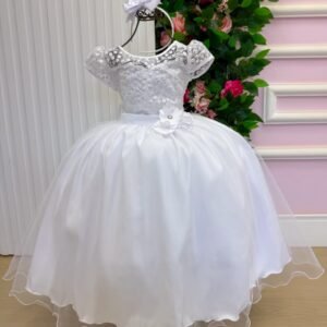 Vestido Mini Miss Longo Carol Branco