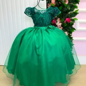 Vestido Mini Miss Longo Carol Verde Bandeira