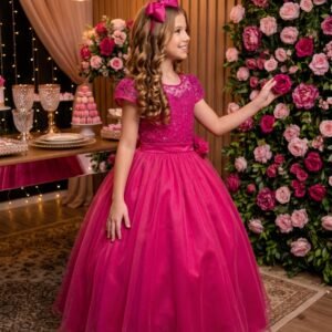 Vestido Mini Miss Longo Carol Pink